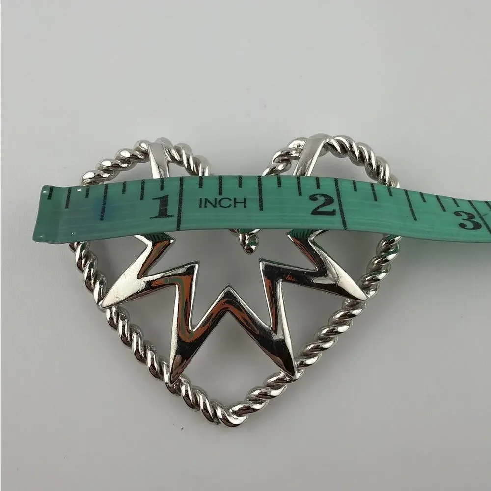 Vintage Givenchy Star Within A Heart Brooch